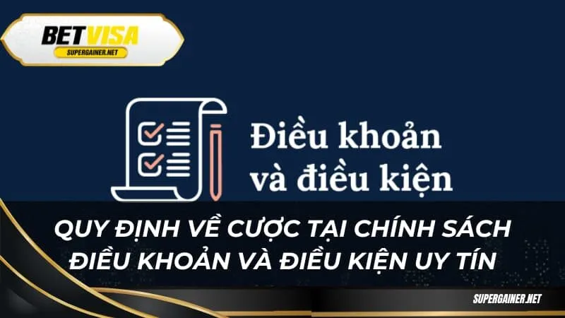 Quy định về cược tại chính sách điều khoản và điều kiện uy tín